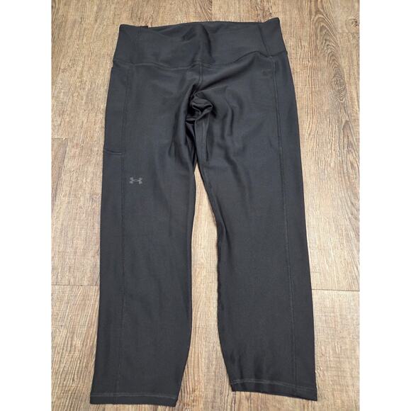 Under Armour NWT Compression High Rise Ankle Capri Leggings Solid Black XL - Picture 1 of 4